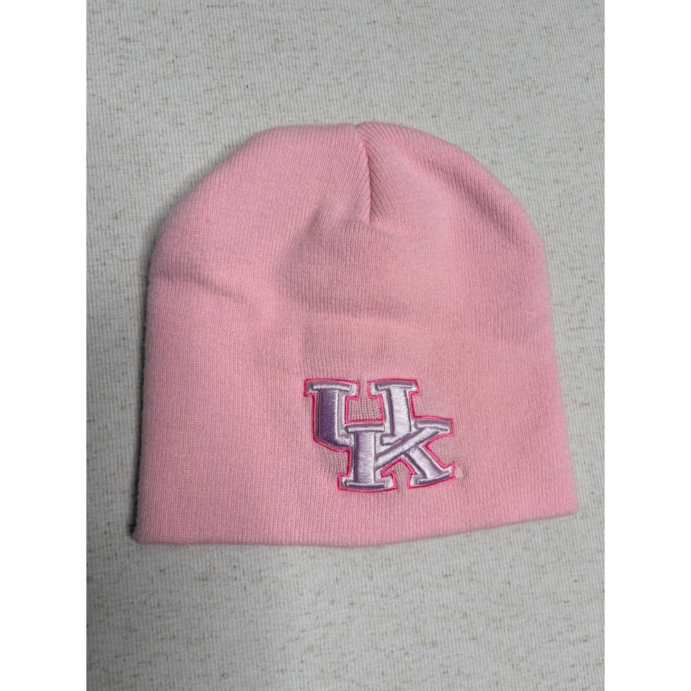 University of Kentucky Wildcats Pink Beanie Hat Capsmith Inc UK Embroidered Logo
